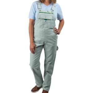 Liberty Duck Bib Overalls Pockets Adjustable Straps Frosted Sage Green XL